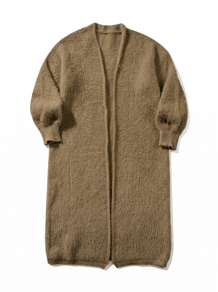Cozy Plush Longline Knit Cardigan