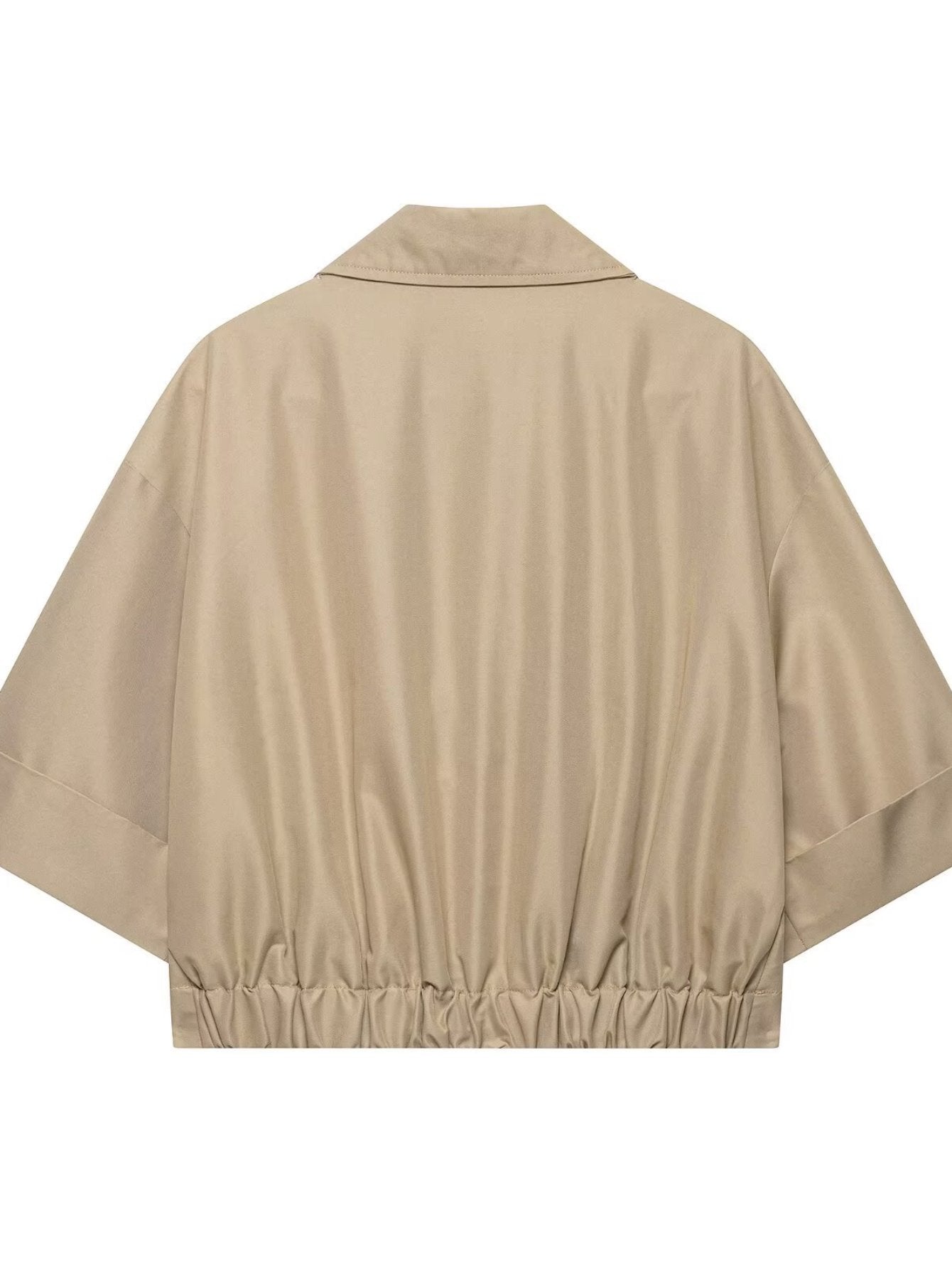 Cropped Double Breasted Trench Coat