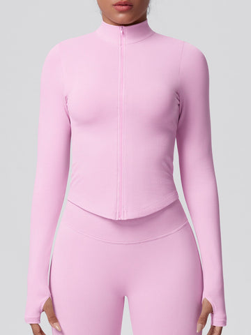 Seamless Fitted Thumbhole Athletic Jacket