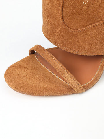 Embroidered Suede Stiletto Western Boots