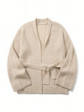 Cozy Belted Open Front Cardigan
