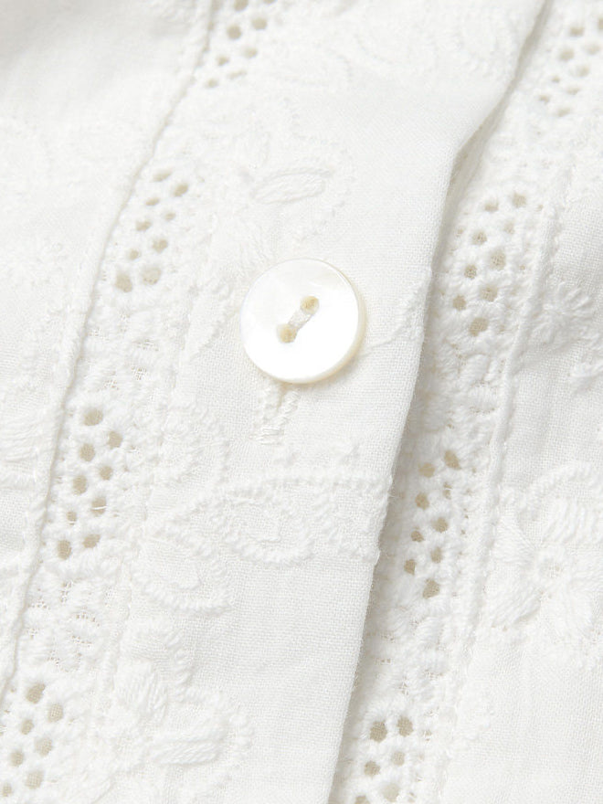 Embroidered Soft Cotton Button Down Shirt