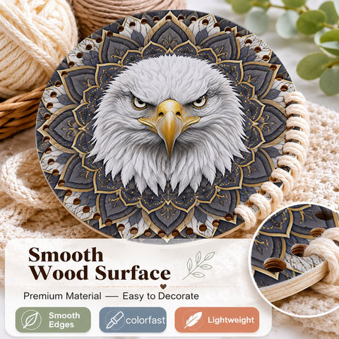 Eagle Mandala Graphic Crochet Basket Bottom