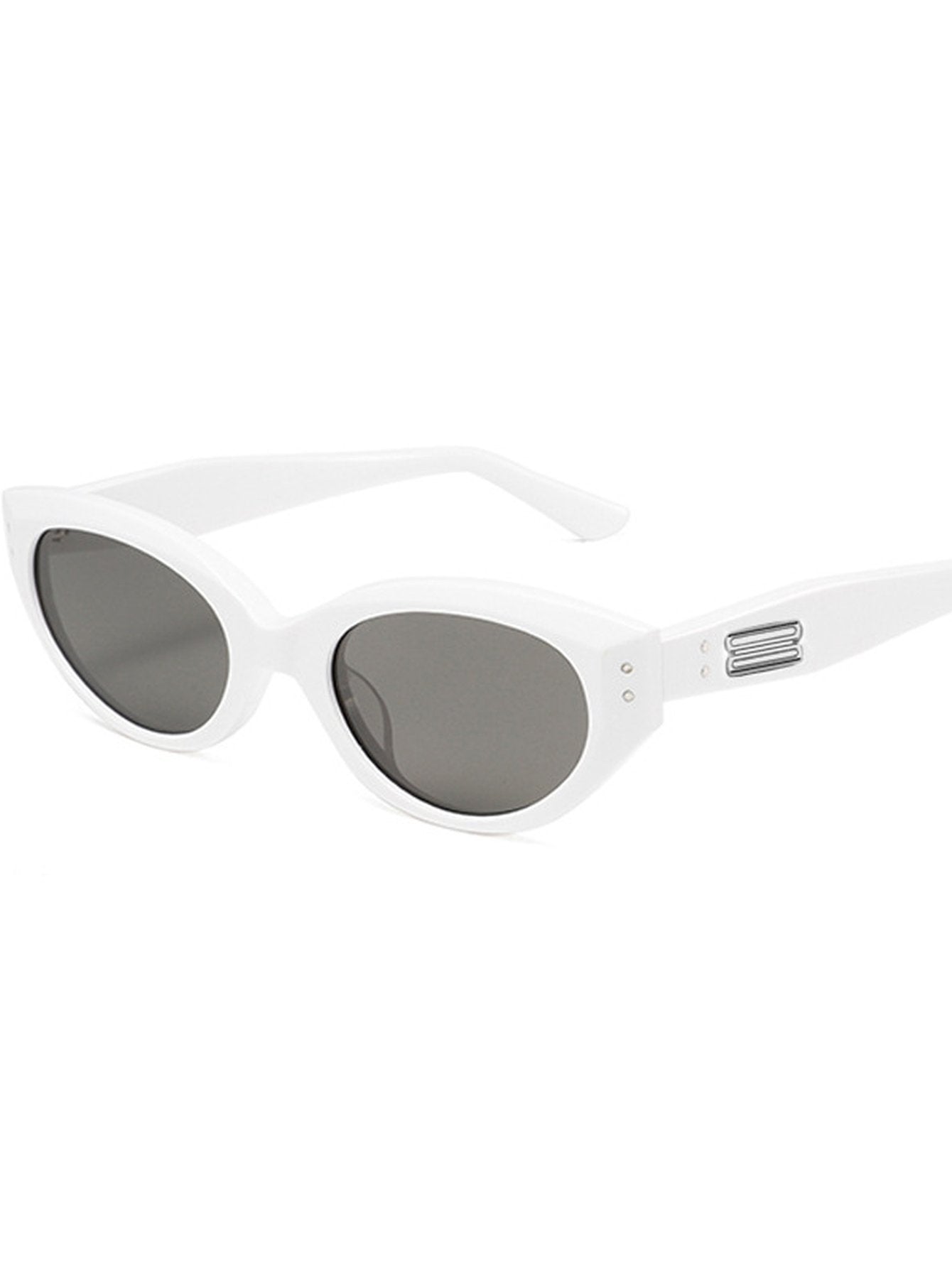 Vintage Oval Black Frame Sunglasses