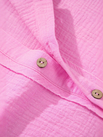 Pink Ruffle Sleeve Shirt
