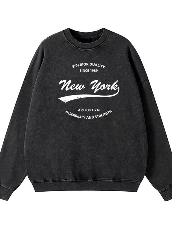 Oversized Vintage Wash Crewneck Sweatshirt