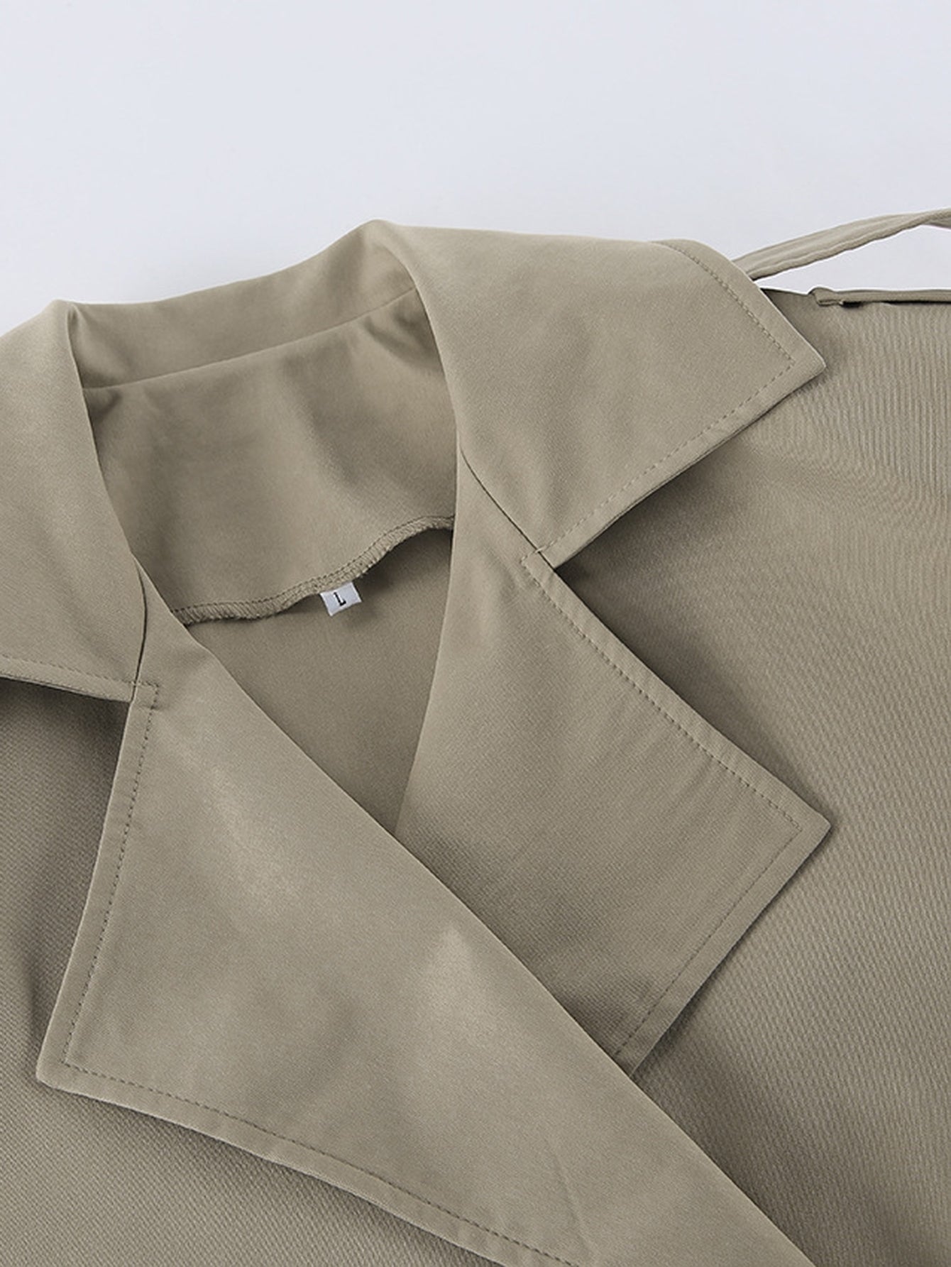 Oversized Cropped Trench Coat Jacket