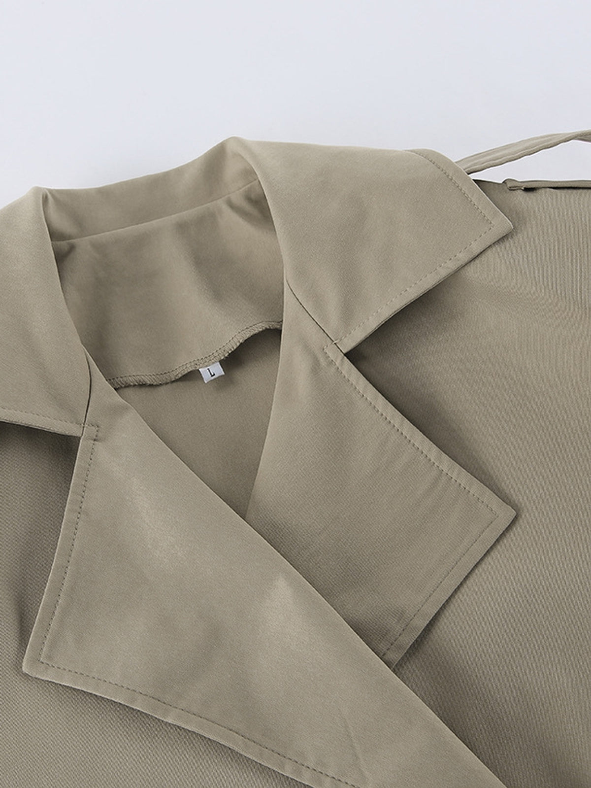 Oversized Cropped Trench Coat Jacket
