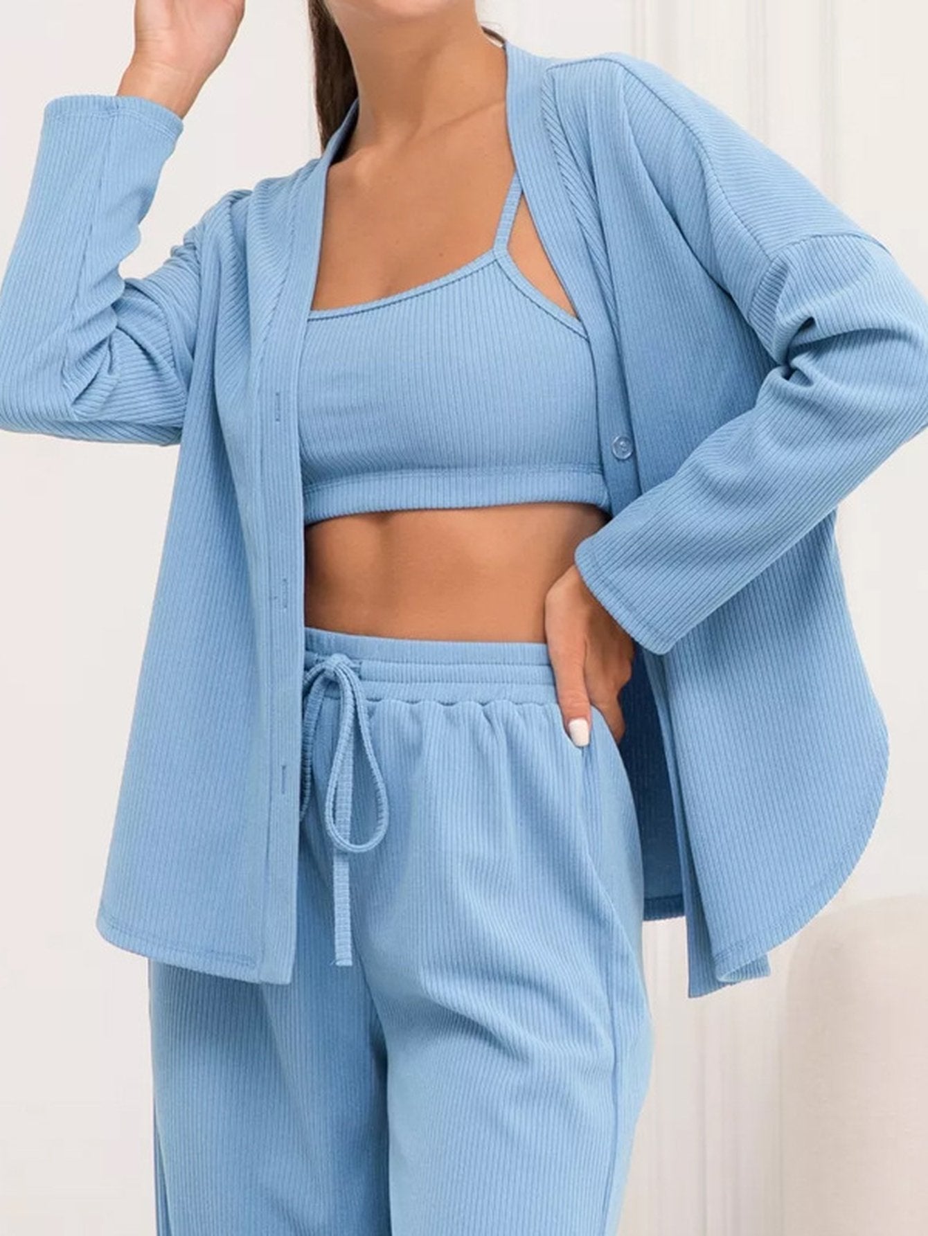 Cozy Ribbed Knit Lounge Set