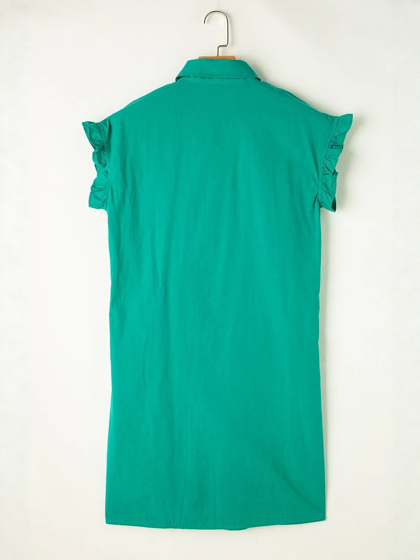 Puff Sleeve Button Mini Dress