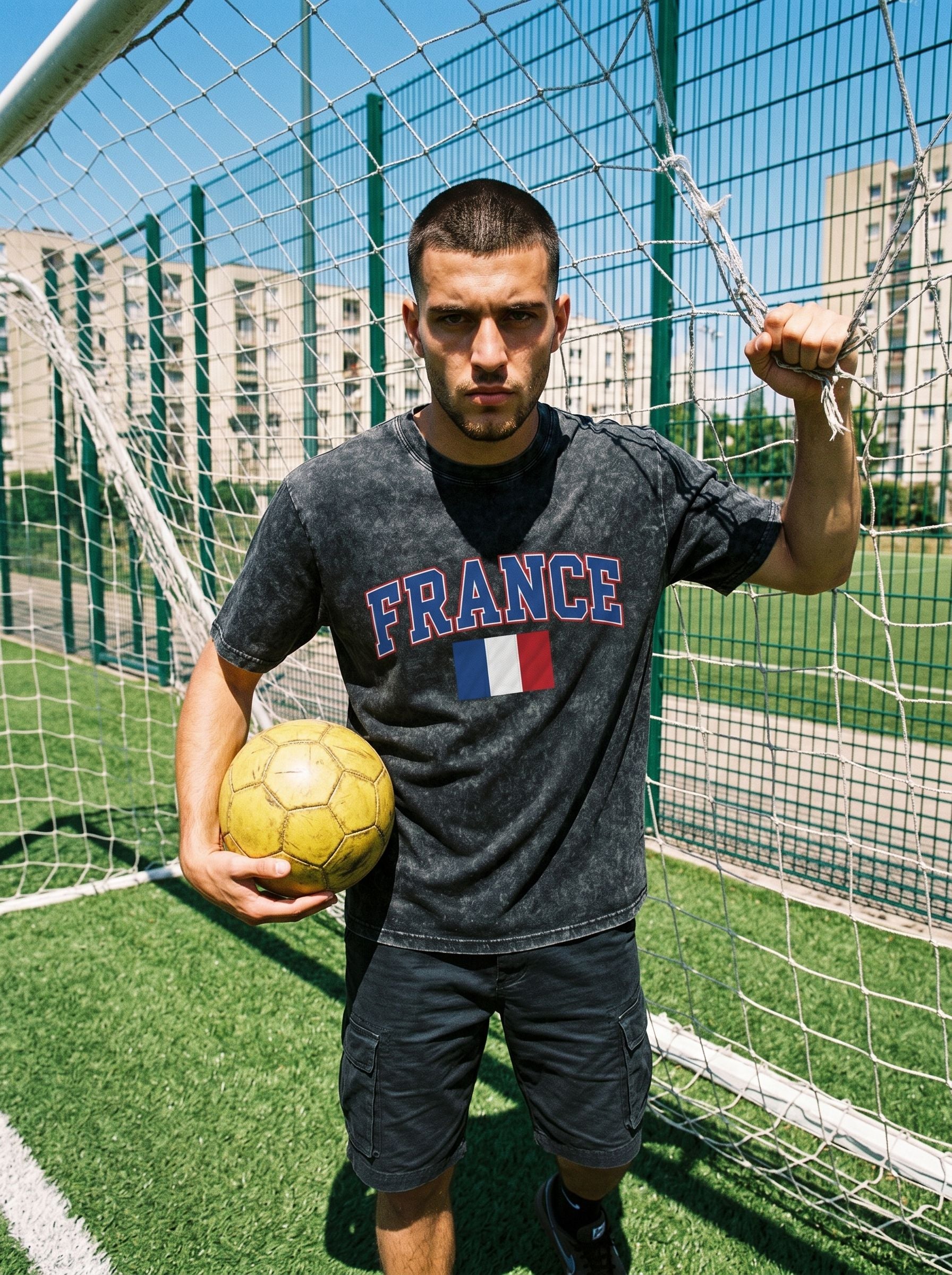 World Cup 2026 Vintage Washed France Graphic  T-Shirt