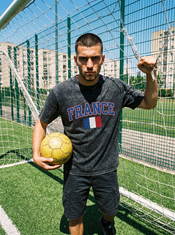 World Cup 2026 Vintage Washed France Graphic  T-Shirt