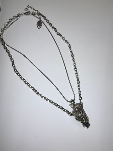 Gothic Layered Skull Pendant Necklace