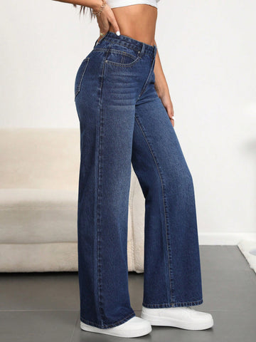 High Waisted Wide Leg Jeans