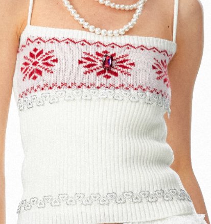 Festive Fair Isle Knit Camisole
