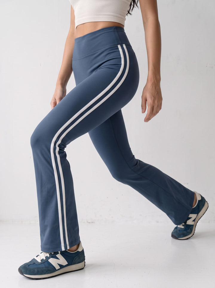 High Waisted Side Stripe Yoga Pants