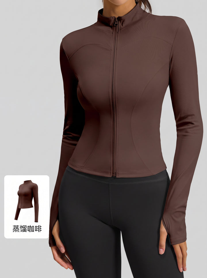 Slim Fit Thumbhole Athletic Jacket