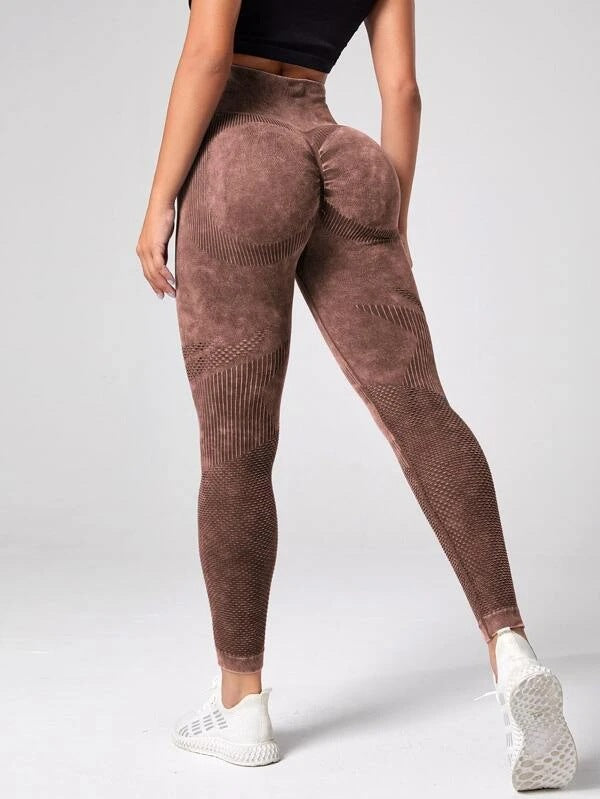 Seamless Butt Lifting Acid Wash Leggings