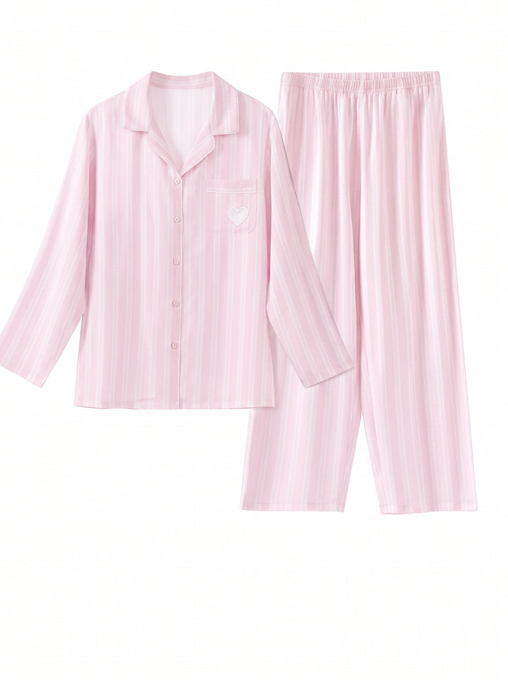 Soft Button Down Pajama Sleepwear Set