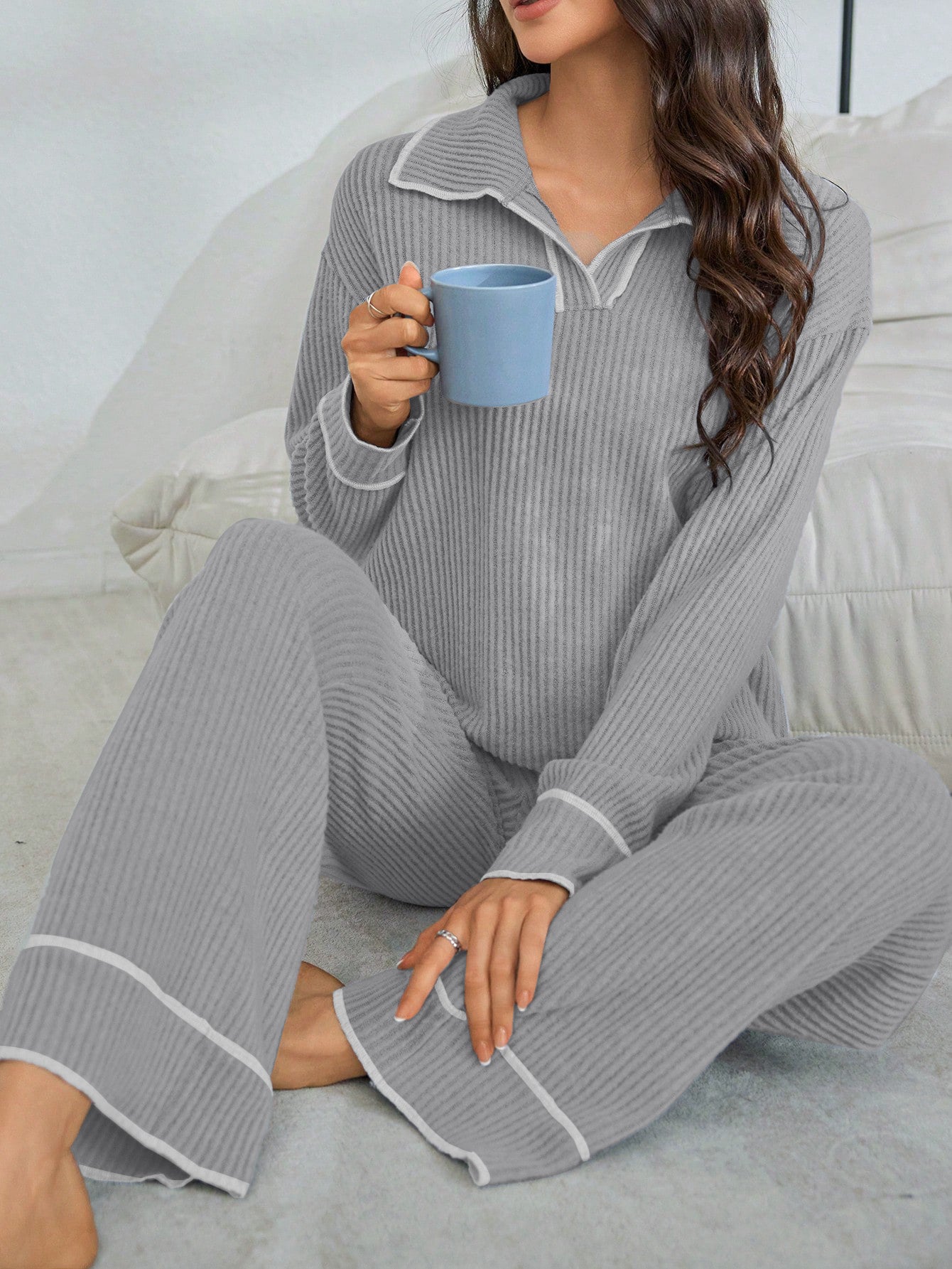 Cozy Ribbed Knit Lounge Set