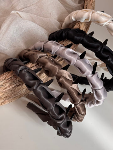 Satin Pleated Non Slip Headband