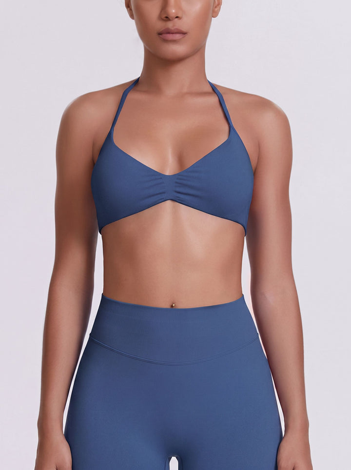 Seamless Halter Neck Sports Bra