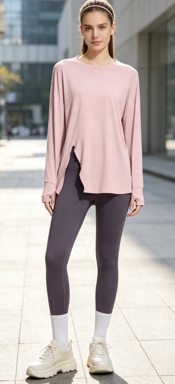 Buttery Soft Slit Hem Yoga Tee