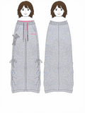 Drawstring Splatter Print Wide Leg Pants