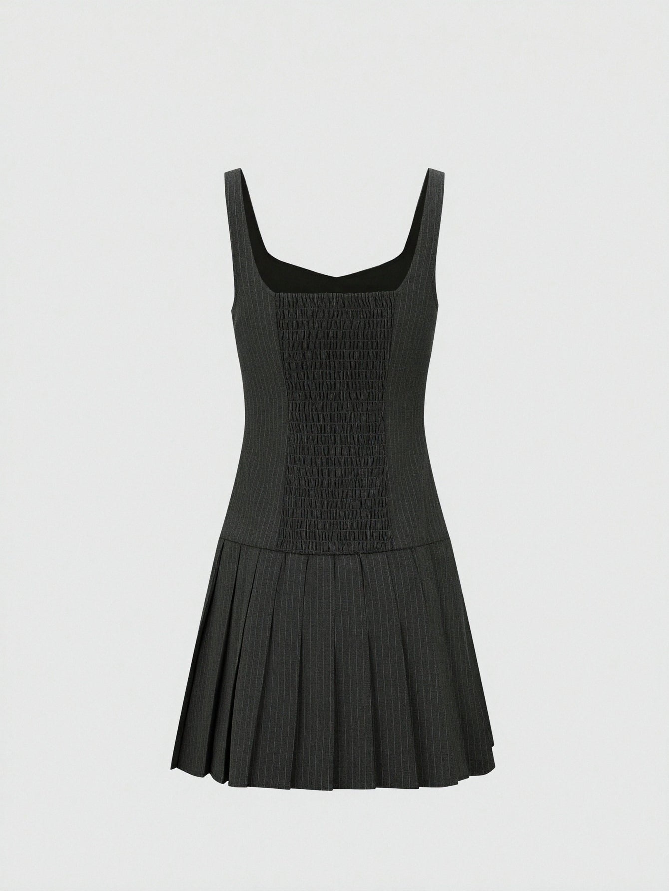Urban Revivo Strappy Striped Pleated Mini Dresses