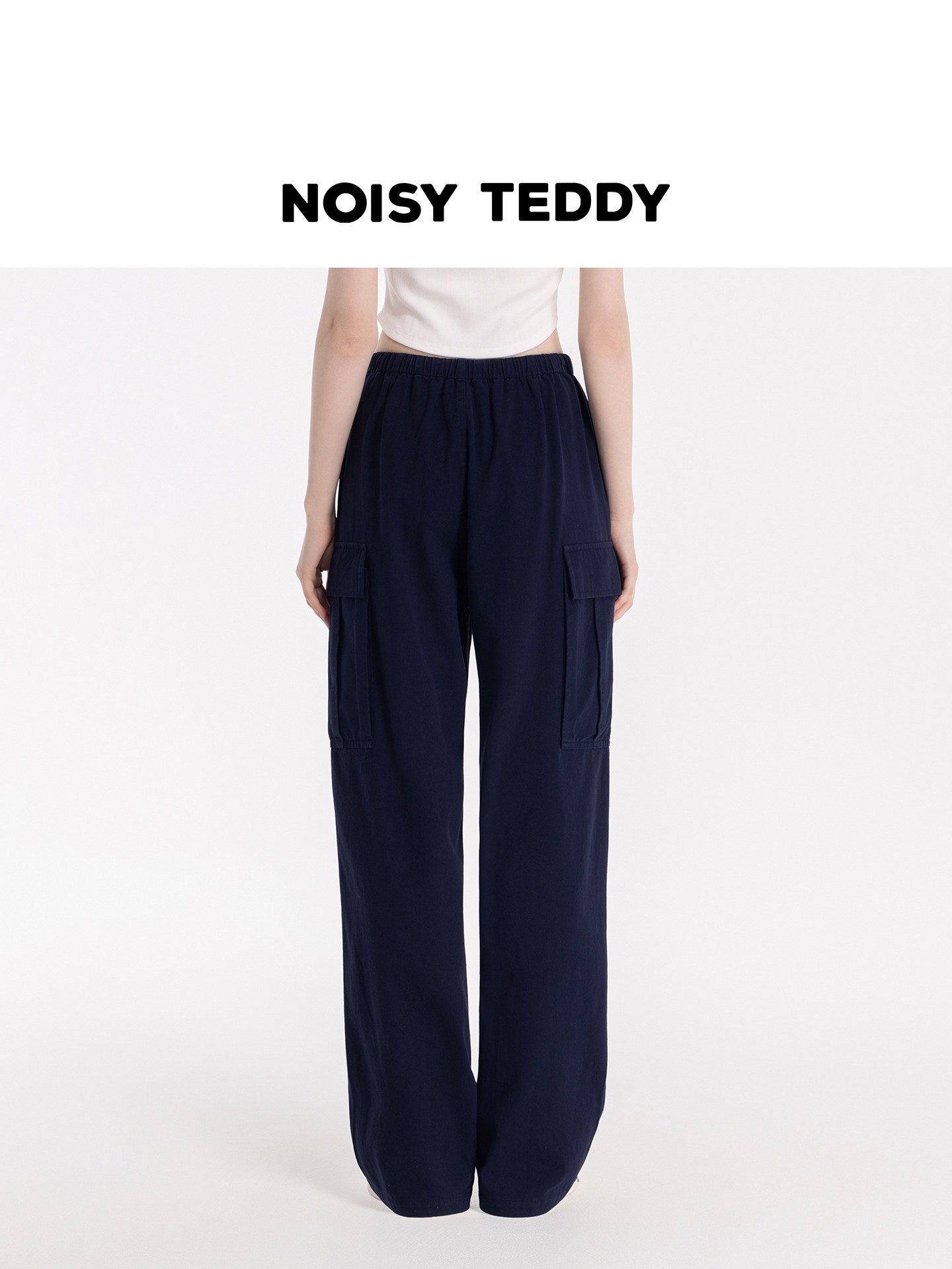Graphic Patch High Waisted Cargo Pants