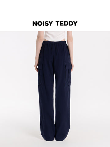 Graphic Patch High Waisted Cargo Pants