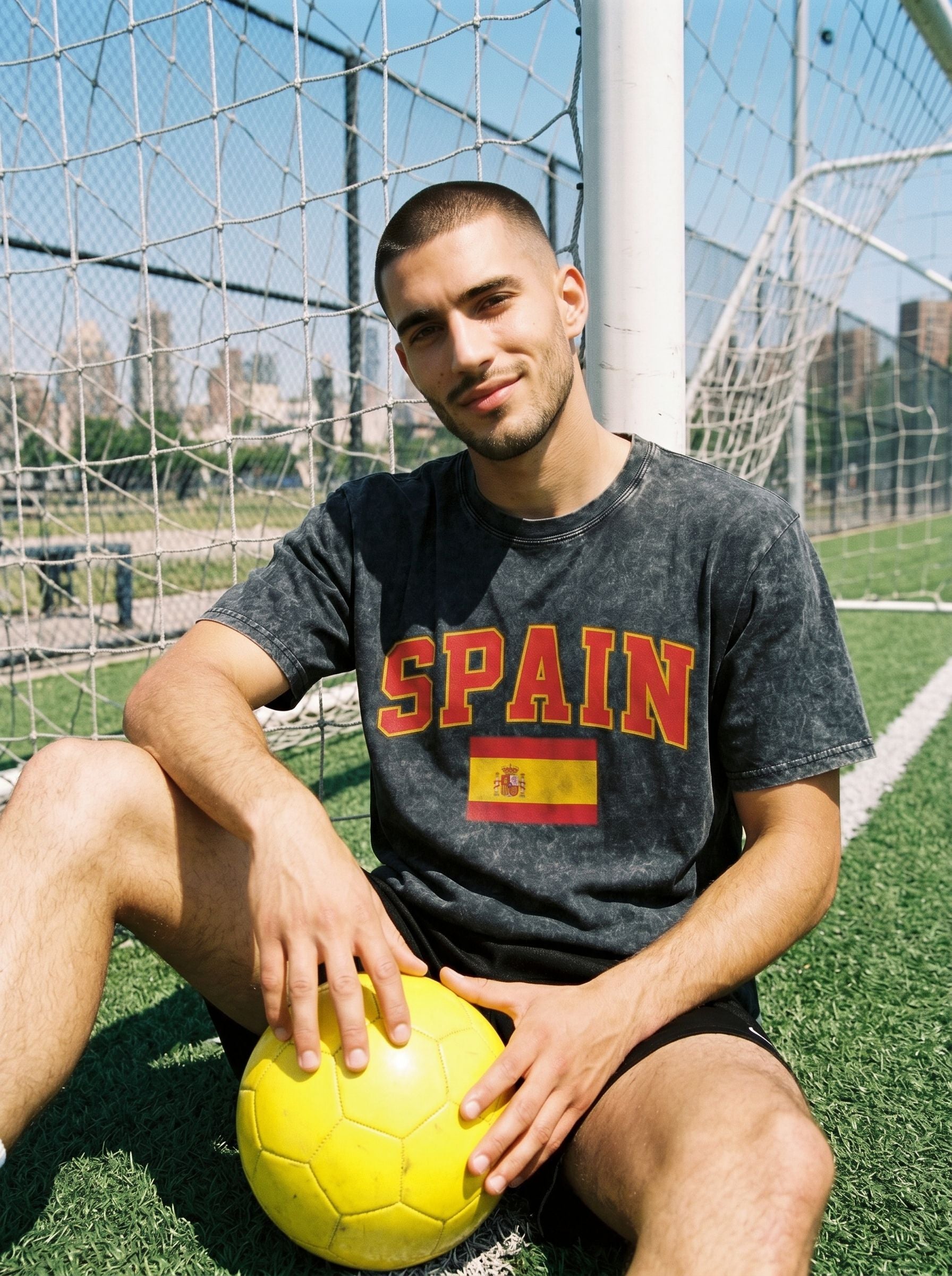 World Cup 2026 Vintage Acid Wash Spain Soccer  T-Shirt