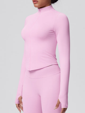 Seamless Fitted Thumbhole Athletic Jacket