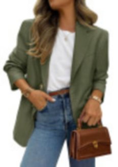Oversized Relaxed Fit Single Button Blazer