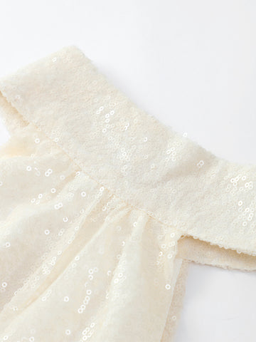 Sparkly Feather Trim Mini Dress