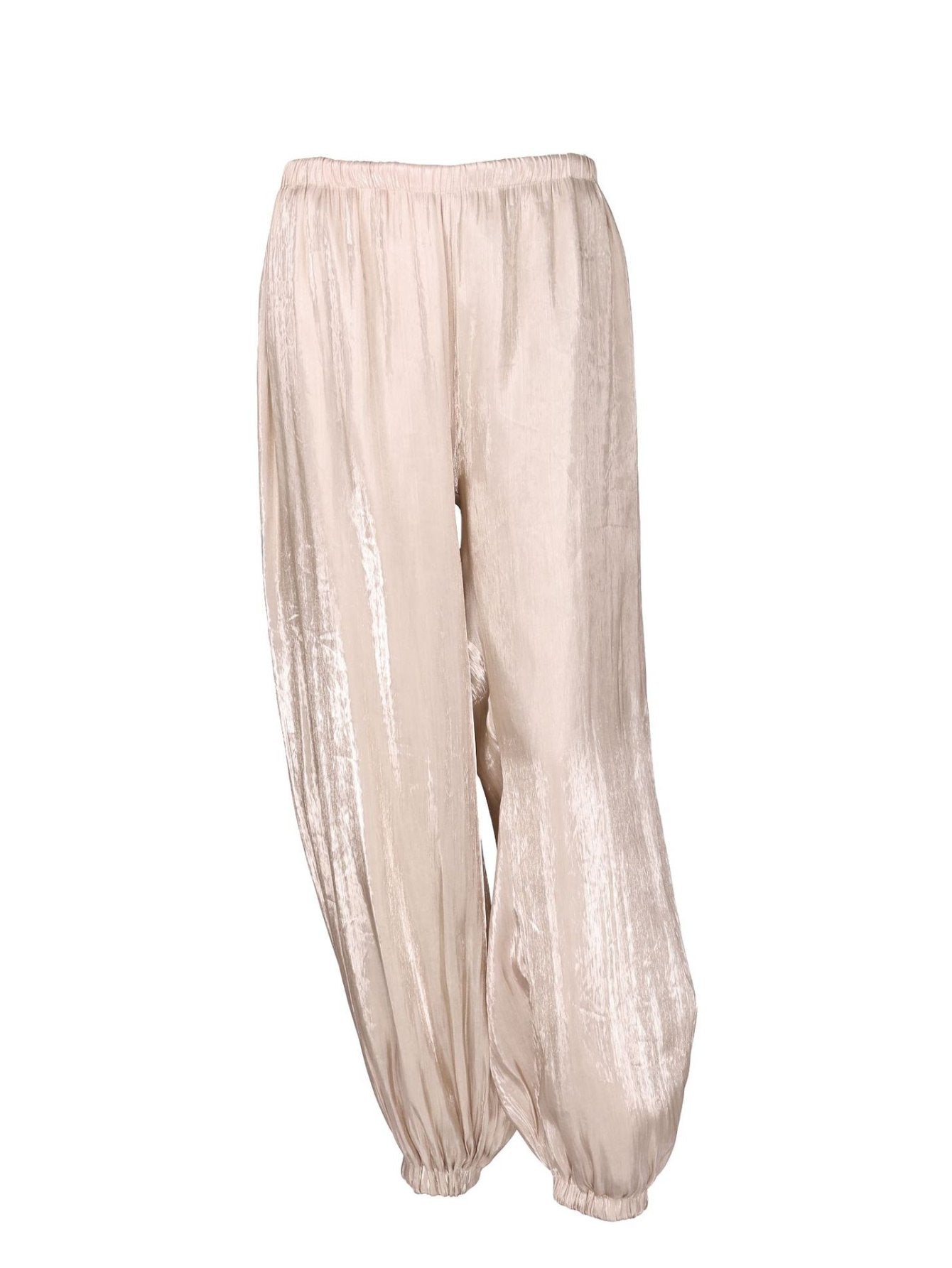Silky Satin Elastic Hem Pants