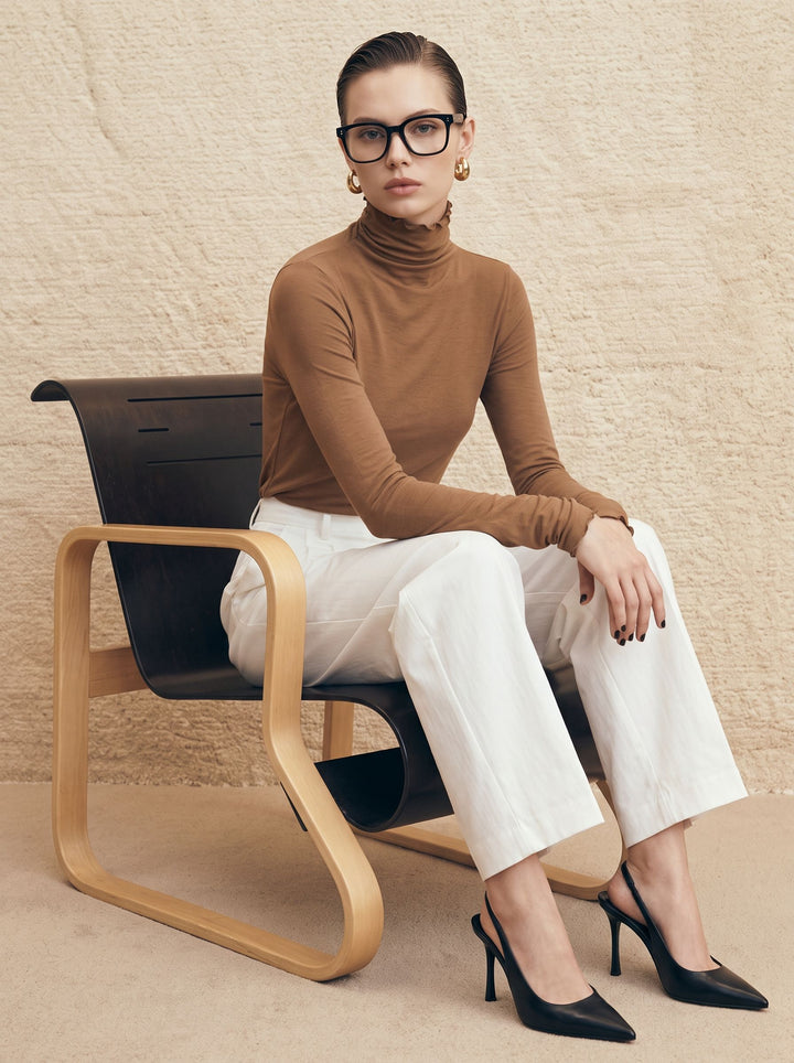 Slim Fit Mock Neck Tee