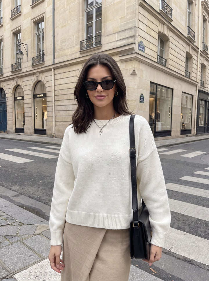 Oversized Crewneck Soft Knit Sweater