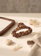 Leopard Print Heart Shape Hair Claw