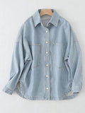 Oversized Light Wash Denim Jacket