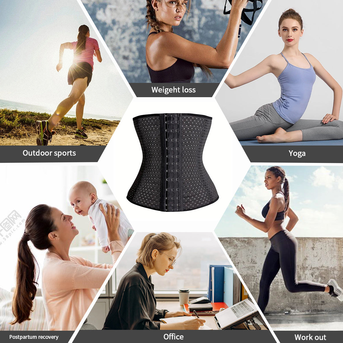 Breathable Tummy Control Waist Trainer Corset