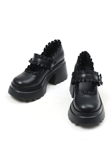 Ruffled Platform Mary Jane Shoes