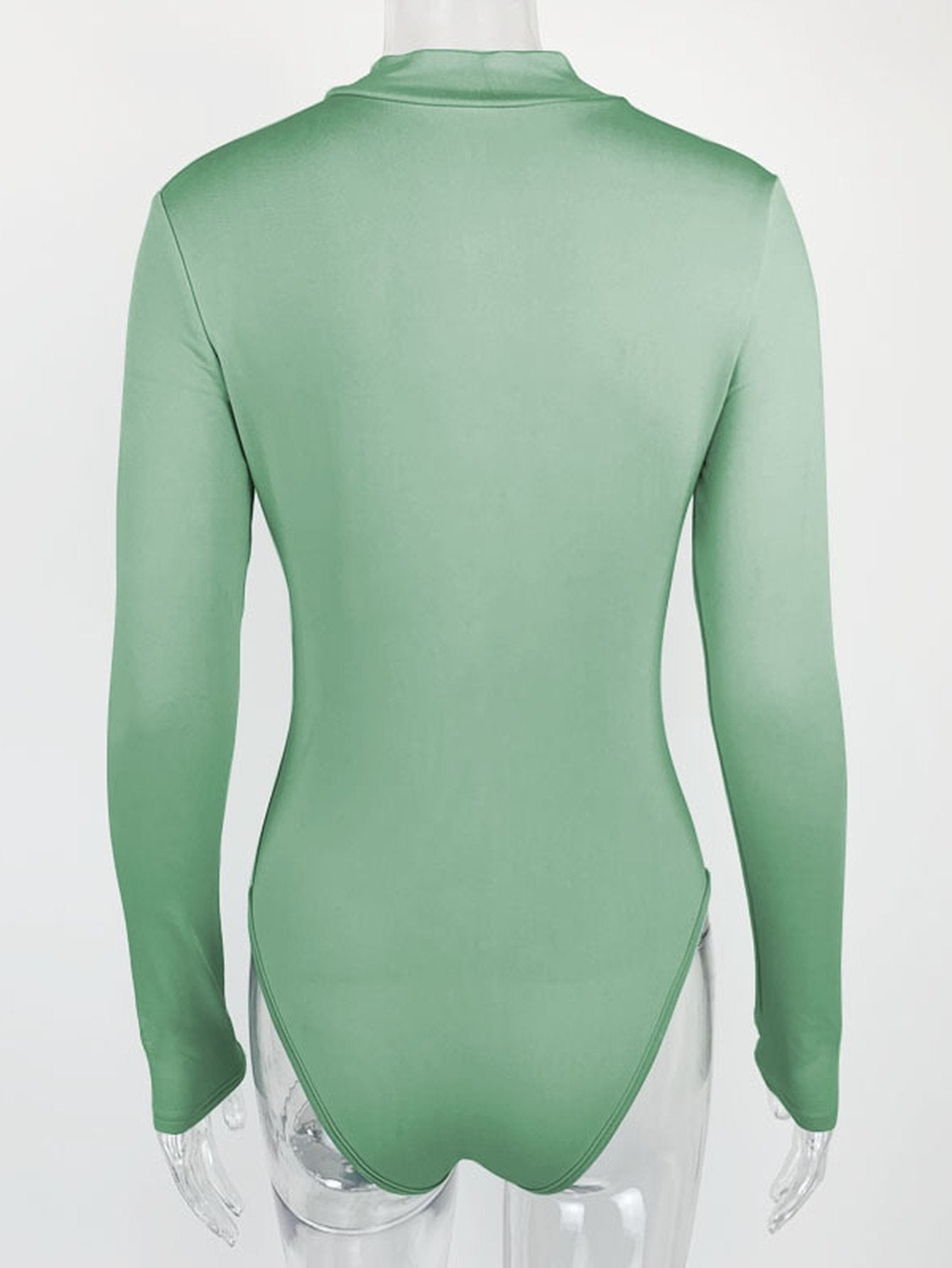 Fitted Zip Up Long Sleeve Bodysuit