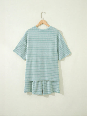 Cozy Ribbed Knit Short Set