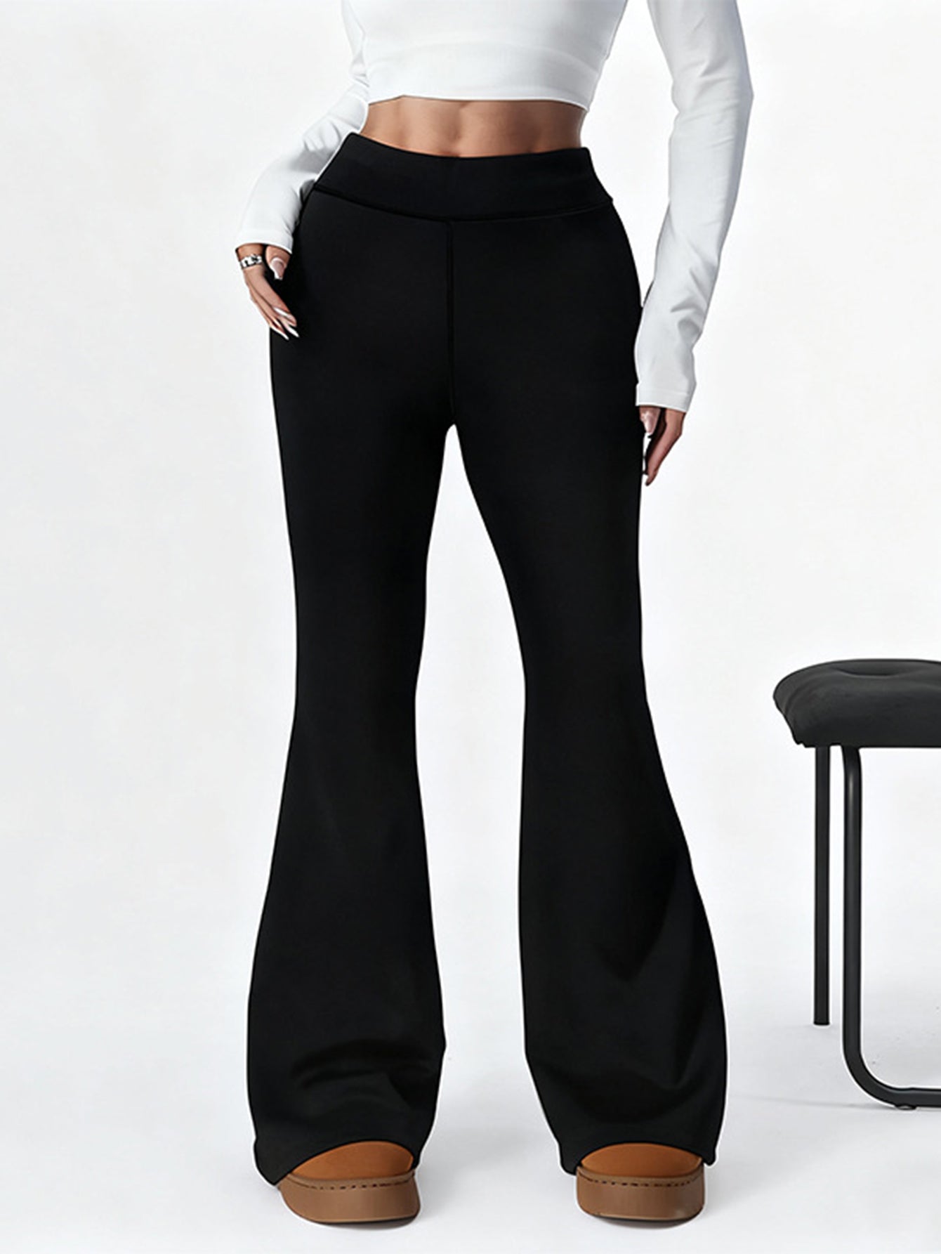 High Waisted Fleece Lined Yoga Pants