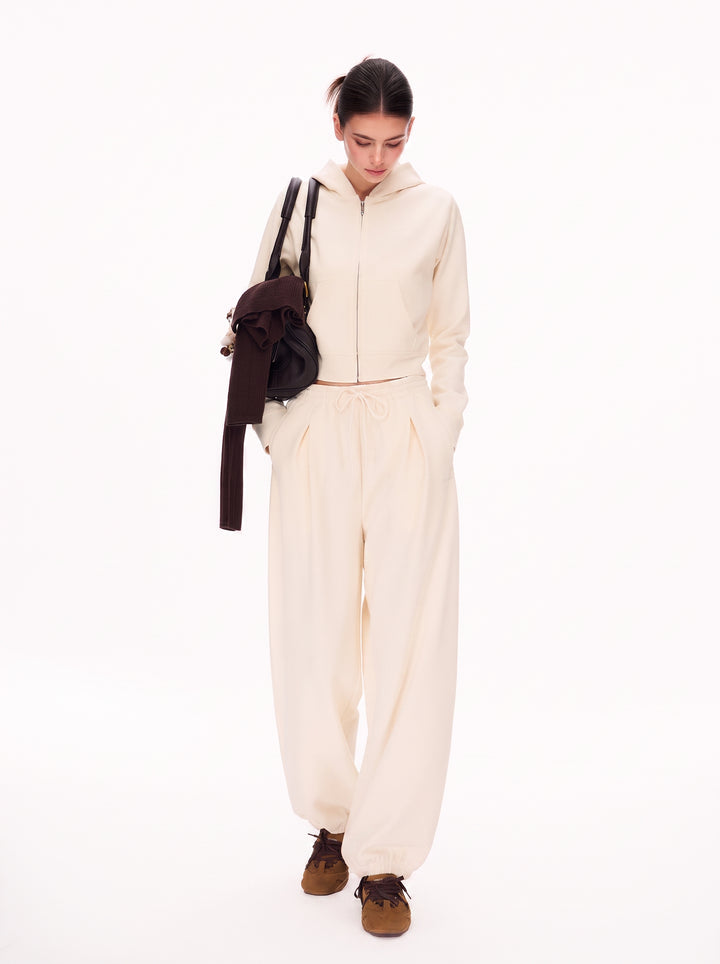 High Waisted Pleated Lounge Pants
