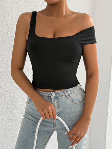 Off Shoulder Slim Fit Tank Top