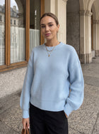 Cozy Soft Waffle Knit Pullover Sweater