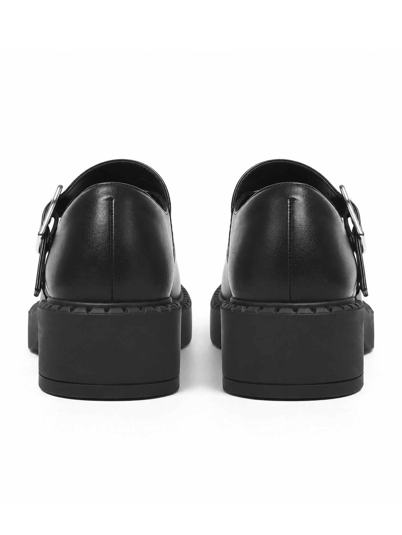 Glossy Platform Buckle Mary Jane Shoes
