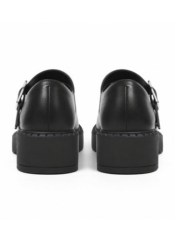 Glossy Platform Buckle Mary Jane Shoes